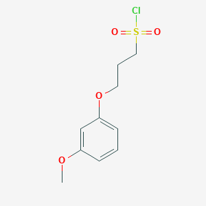 molecular formula C10H13ClO4S B13267785 3-(3-Methoxyphenoxy)propane-1-sulfonyl chloride 
