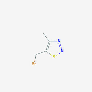 molecular formula C4H5BrN2S B13267788 5-(Bromomethyl)-4-methyl-1,2,3-thiadiazole 