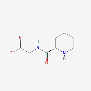 molecular formula C8H14F2N2O B13267805 (2S)-N-(2,2-difluoroethyl)piperidine-2-carboxamide 