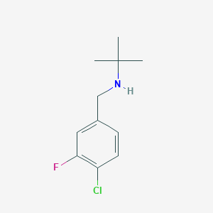 molecular formula C11H15ClFN B13267808 Tert-butyl[(4-chloro-3-fluorophenyl)methyl]amine 