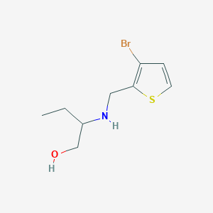 molecular formula C9H14BrNOS B13267859 2-{[(3-Bromothiophen-2-yl)methyl]amino}butan-1-ol 