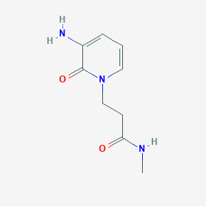 molecular formula C9H13N3O2 B13267866 3-(3-amino-2-oxo-1,2-dihydropyridin-1-yl)-N-methylpropanamide 