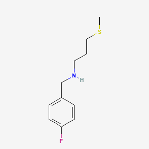 molecular formula C11H16FNS B13267872 [(4-Fluorophenyl)methyl][3-(methylsulfanyl)propyl]amine 