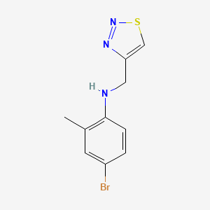 molecular formula C10H10BrN3S B13267884 4-Bromo-2-methyl-N-(1,2,3-thiadiazol-4-ylmethyl)aniline 