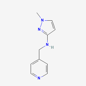molecular formula C10H12N4 B13267899 1-Methyl-N-(pyridin-4-ylmethyl)-1H-pyrazol-3-amine 