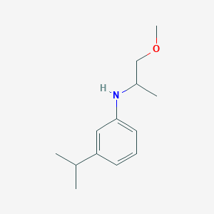 molecular formula C13H21NO B13267932 N-(1-Methoxypropan-2-yl)-3-(propan-2-yl)aniline 