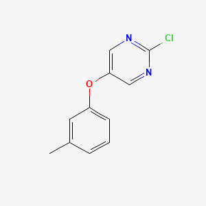 molecular formula C11H9ClN2O B13267948 2-Chloro-5-(3-methylphenoxy)pyrimidine 