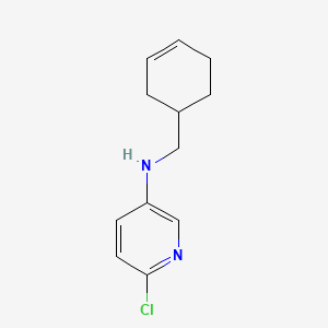 molecular formula C12H15ClN2 B13267967 6-Chloro-N-(cyclohex-3-en-1-ylmethyl)pyridin-3-amine 