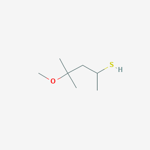 molecular formula C7H16OS B13267980 4-Methoxy-4-methylpentane-2-thiol 