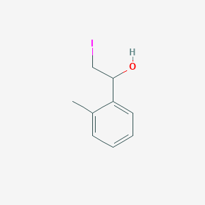 molecular formula C9H11IO B13267990 2-Iodo-1-(2-methylphenyl)ethan-1-ol 