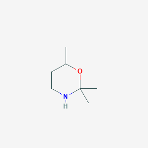 molecular formula C7H15NO B13267993 2,2,6-Trimethyl-1,3-oxazinane 