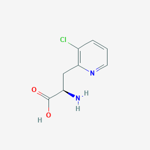 molecular formula C8H9ClN2O2 B13268018 (2R)-2-Amino-3-(3-chloropyridin-2-YL)propanoic acid 