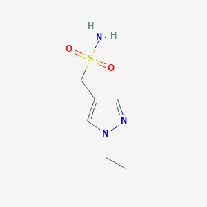 molecular formula C6H11N3O2S B13268028 (1-ethyl-1H-pyrazol-4-yl)methanesulfonamide 