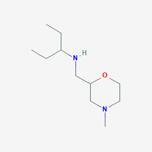 molecular formula C11H24N2O B13268040 [(4-Methylmorpholin-2-yl)methyl](pentan-3-yl)amine 
