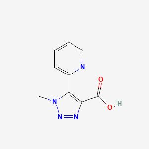 molecular formula C9H8N4O2 B13268045 1-Methyl-5-(pyridin-2-yl)-1H-1,2,3-triazole-4-carboxylic acid 