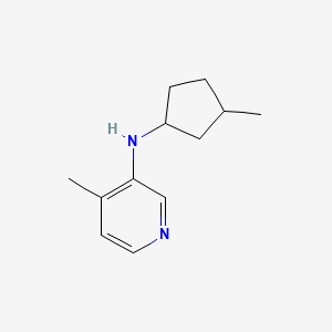 molecular formula C12H18N2 B13268061 4-methyl-N-(3-methylcyclopentyl)pyridin-3-amine 