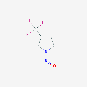 molecular formula C5H7F3N2O B13268083 1-Nitroso-3-(trifluoromethyl)pyrrolidine 