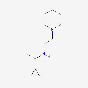 molecular formula C12H24N2 B13268108 (1-Cyclopropylethyl)[2-(piperidin-1-yl)ethyl]amine 