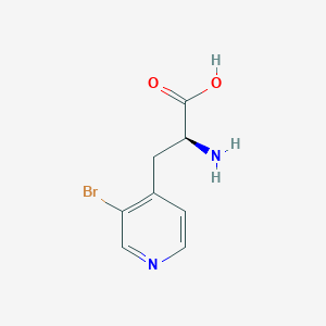 molecular formula C8H9BrN2O2 B13268136 (2S)-2-Amino-3-(3-bromopyridin-4-YL)propanoic acid 