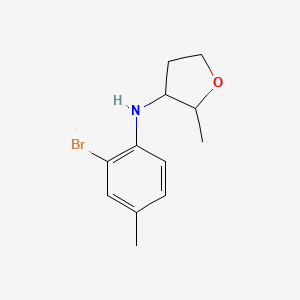 molecular formula C12H16BrNO B13268145 N-(2-Bromo-4-methylphenyl)-2-methyloxolan-3-amine 