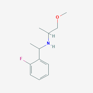 molecular formula C12H18FNO B13268154 [1-(2-Fluorophenyl)ethyl](1-methoxypropan-2-YL)amine 