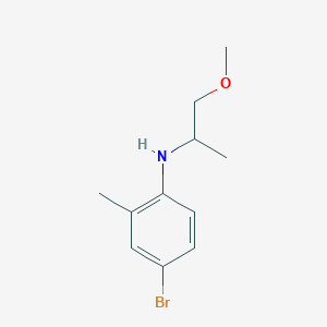 molecular formula C11H16BrNO B13268187 4-bromo-N-(1-methoxypropan-2-yl)-2-methylaniline 