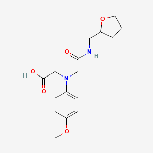 molecular formula C16H22N2O5 B1326821 ((4-Methoxyphenyl){2-oxo-2-[(tetrahydrofuran-2-ylmethyl)amino]ethyl}amino)acetic acid CAS No. 1142215-62-0