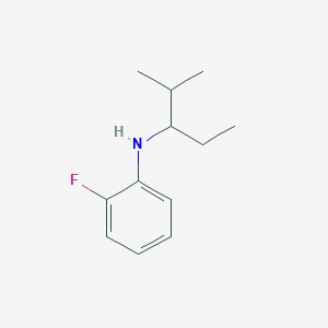 molecular formula C12H18FN B13268226 2-fluoro-N-(2-methylpentan-3-yl)aniline 
