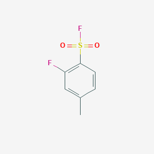 molecular formula C7H6F2O2S B13268251 2-Fluoro-4-methylbenzene-1-sulfonyl fluoride 