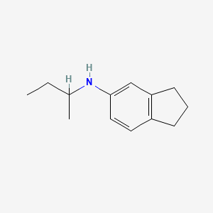 molecular formula C13H19N B13268293 N-(butan-2-yl)-2,3-dihydro-1H-inden-5-amine 