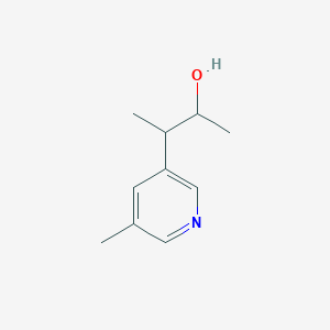 molecular formula C10H15NO B13268298 3-(5-Methylpyridin-3-YL)butan-2-OL 