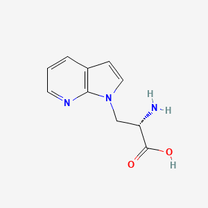 molecular formula C10H11N3O2 B13268303 (2S)-2-amino-3-{1H-pyrrolo[2,3-b]pyridin-1-yl}propanoic acid 