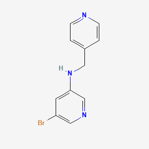 molecular formula C11H10BrN3 B13268368 5-bromo-N-(pyridin-4-ylmethyl)pyridin-3-amine 