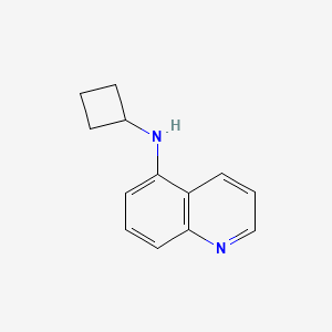 molecular formula C13H14N2 B13268392 N-cyclobutylquinolin-5-amine 