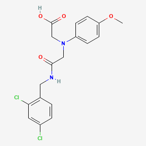molecular formula C18H18Cl2N2O4 B1326841 [{2-[(2,4-Dichlorobenzyl)amino]-2-oxoethyl}-(4-methoxyphenyl)amino]acetic acid CAS No. 1142204-45-2