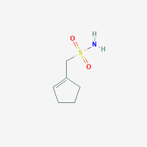 molecular formula C6H11NO2S B13268462 (Cyclopent-1-en-1-yl)methanesulfonamide 