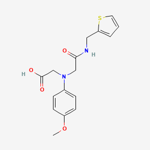 ((4-Methoxyphenyl){2-oxo-2-[(2-thienylmethyl)-amino]ethyl}amino)acetic acid