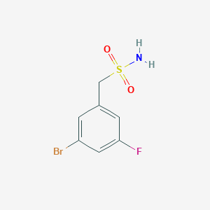 molecular formula C7H7BrFNO2S B13268475 (3-Bromo-5-fluorophenyl)methanesulfonamide 