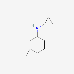 molecular formula C11H21N B13268504 N-cyclopropyl-3,3-dimethylcyclohexan-1-amine 