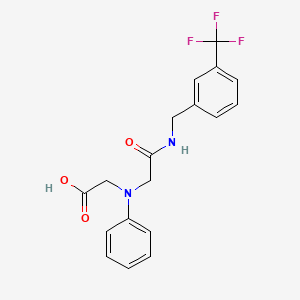 [(2-Oxo-2-{[3-(trifluoromethyl)benzyl]amino}-ethyl)(phenyl)amino]acetic acid