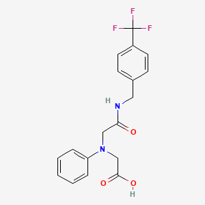 [(2-Oxo-2-{[4-(trifluoromethyl)benzyl]amino}-ethyl)(phenyl)amino]acetic acid