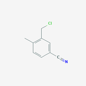 molecular formula C9H8ClN B13268527 3-(Chloromethyl)-4-methylbenzonitrile CAS No. 69113-54-8