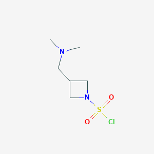 molecular formula C6H13ClN2O2S B13268553 3-[(Dimethylamino)methyl]azetidine-1-sulfonyl chloride 
