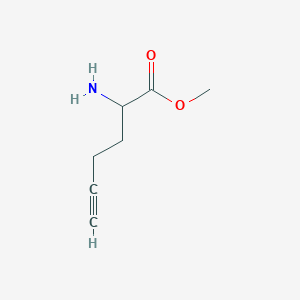 molecular formula C7H11NO2 B13268557 Methyl 2-aminohex-5-ynoate 