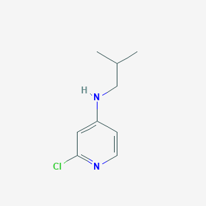 molecular formula C9H13ClN2 B13268583 2-chloro-N-(2-methylpropyl)pyridin-4-amine 