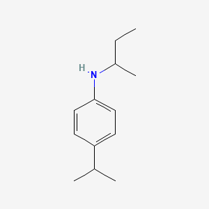 molecular formula C13H21N B13268602 N-(butan-2-yl)-4-(propan-2-yl)aniline 