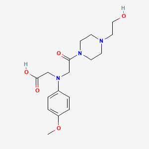 [{2-[4-(2-Hydroxyethyl)piperazin-1-yl]-2-oxoethyl}(4-methoxyphenyl)amino]acetic acid