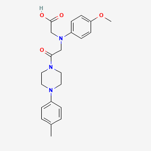 ((4-Methoxyphenyl){2-[4-(4-methylphenyl)piperazin-1-yl]-2-oxoethyl}amino)acetic acid