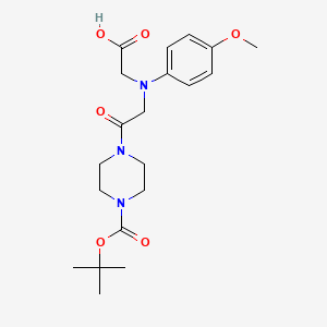 [{2-[4-(Tert-butoxycarbonyl)piperazin-1-yl]-2-oxoethyl}(4-methoxyphenyl)amino]acetic acid
