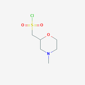 molecular formula C6H12ClNO3S B13268744 (4-Methylmorpholin-2-yl)methanesulfonyl chloride 